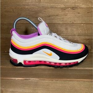 Womens Nike Air Max 97 White Multi Athletic Shoes Size 6.5